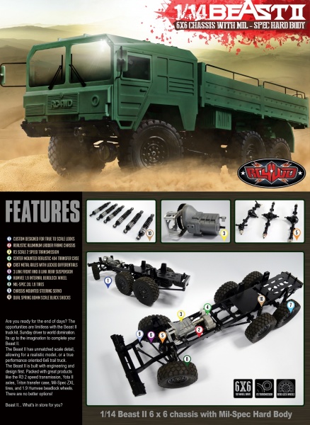 Rc4wd beast sales ii 6x6 truck