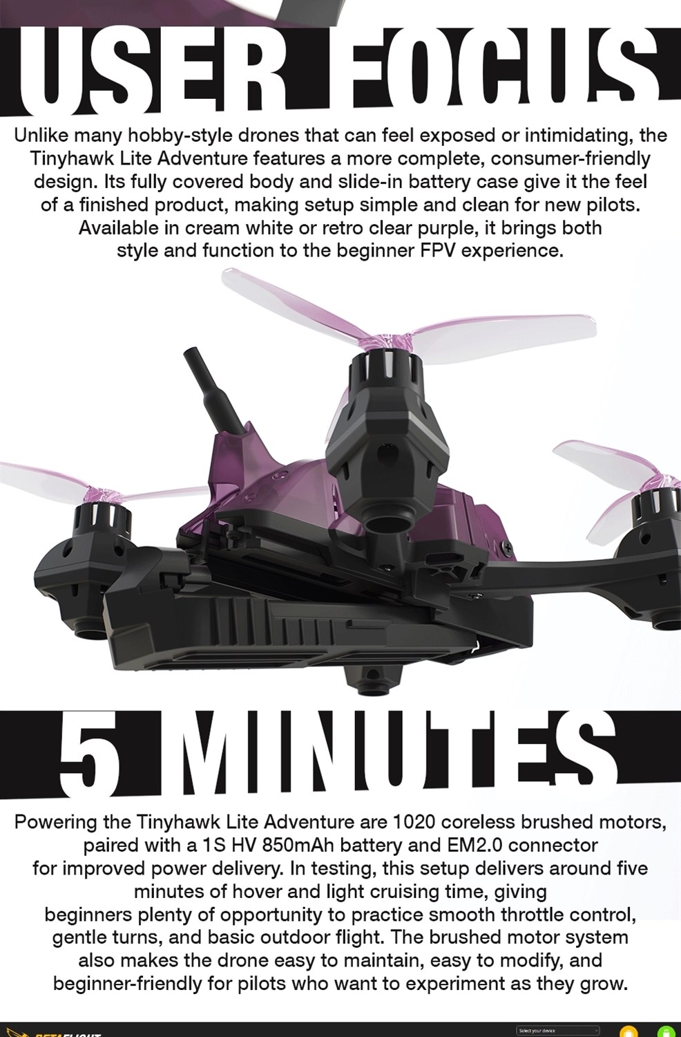 EMAX Tinyhawk Lite Adventure RTF Analog ELRS